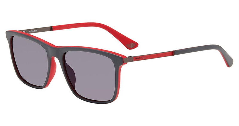 Police Spla56 1Bux Black-Red Unisex Sunglasses - Lexor Miami