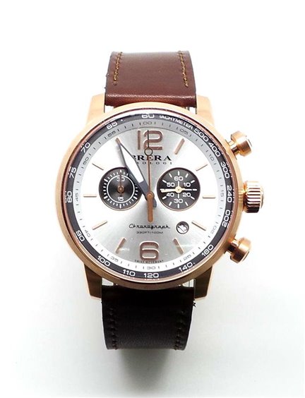 Brera Orologi BRDIC4406 Brera 'Dinamico' Reloj cronógrafo con correa de cuero, 44 ​​mm Relojes para hombre Lexor Miami