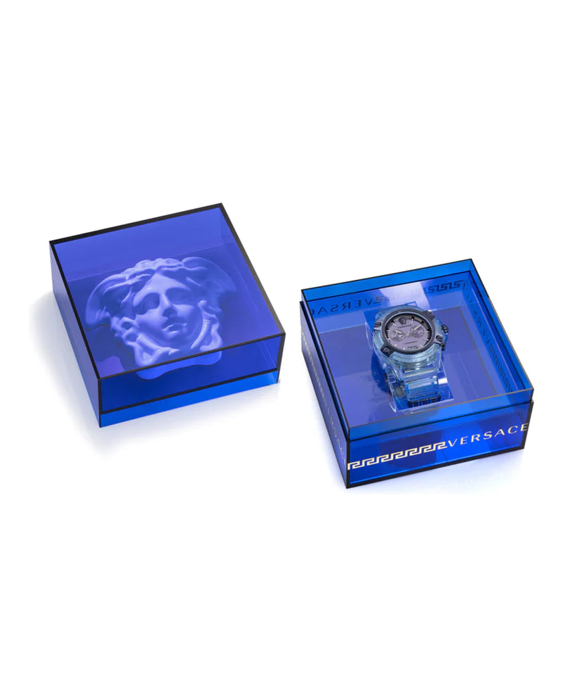 Versace VEZ701523 Ícone Ativo Cronógrafo Relógios Pulseira Azul