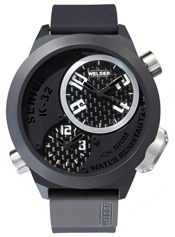 WELDER K32-9202 Triple Time Zone Black dial Black Rubber strap Men Watches Lexor Miami - Lexor Miami